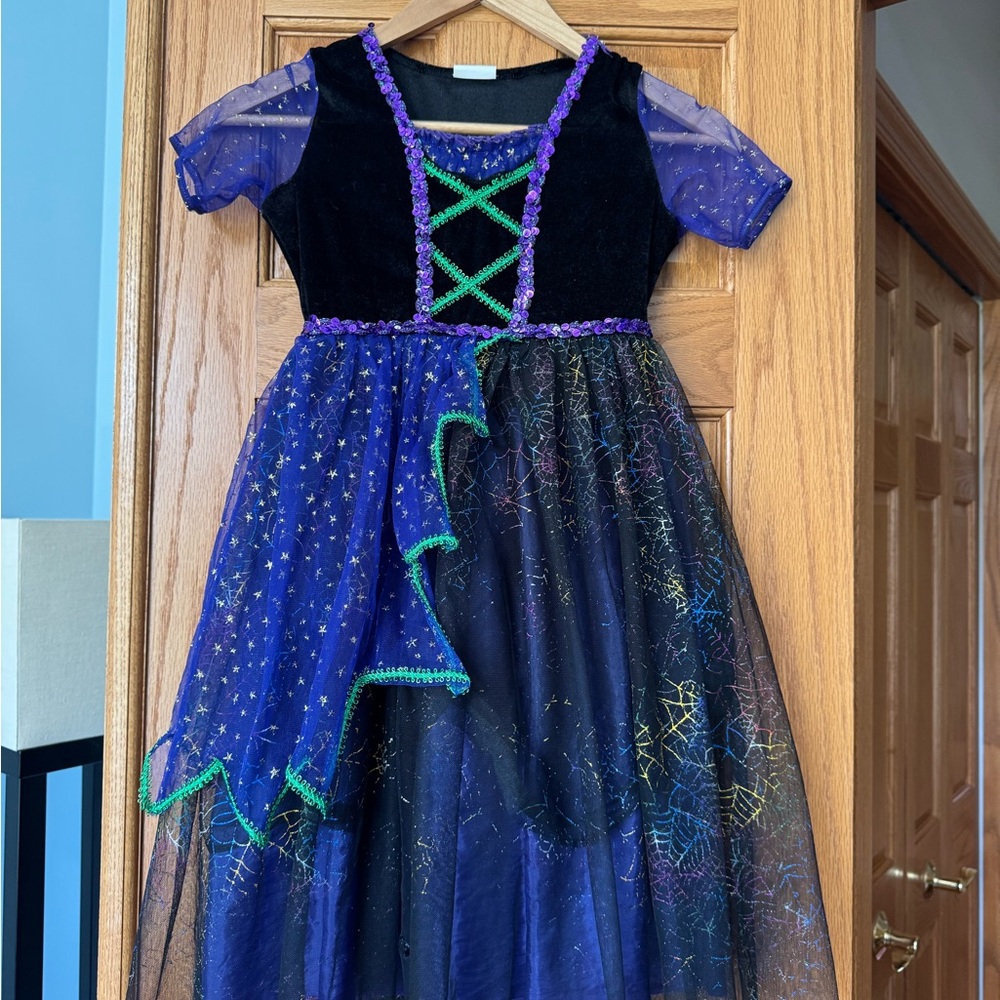EUC Enchanting Purple and Black Kids Costume Dress Size S